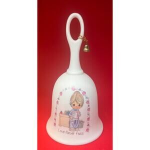 Precious Moments "Love Never Fails" Bell 1993 Enesco Teacher Gift 5" Collectible